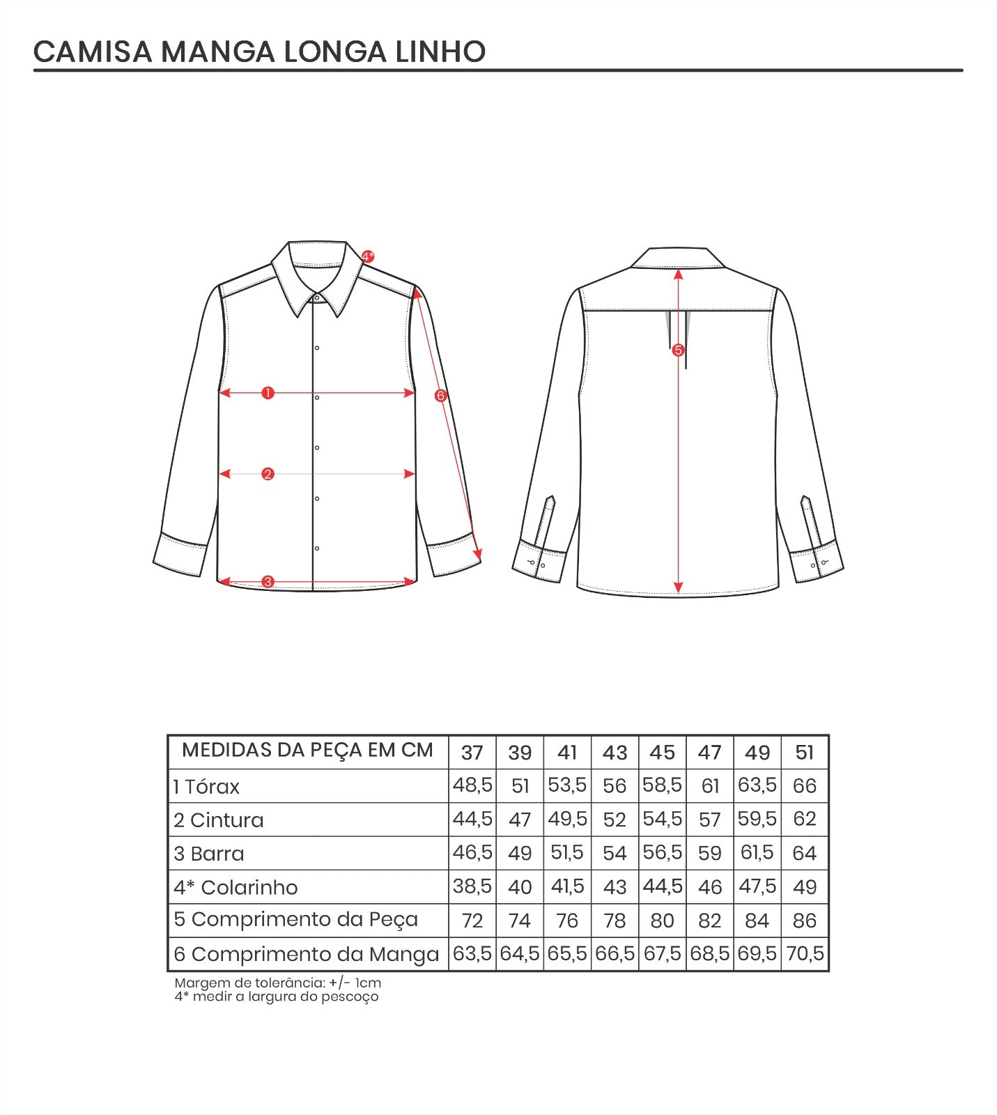 Camisa Puro Linho Manga Longa