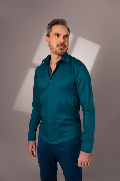 Camisa Social Slim Manga Longa