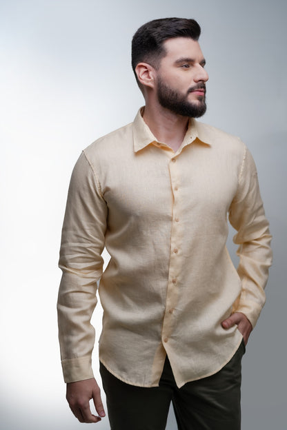 Camisa Puro Linho Manga Longa