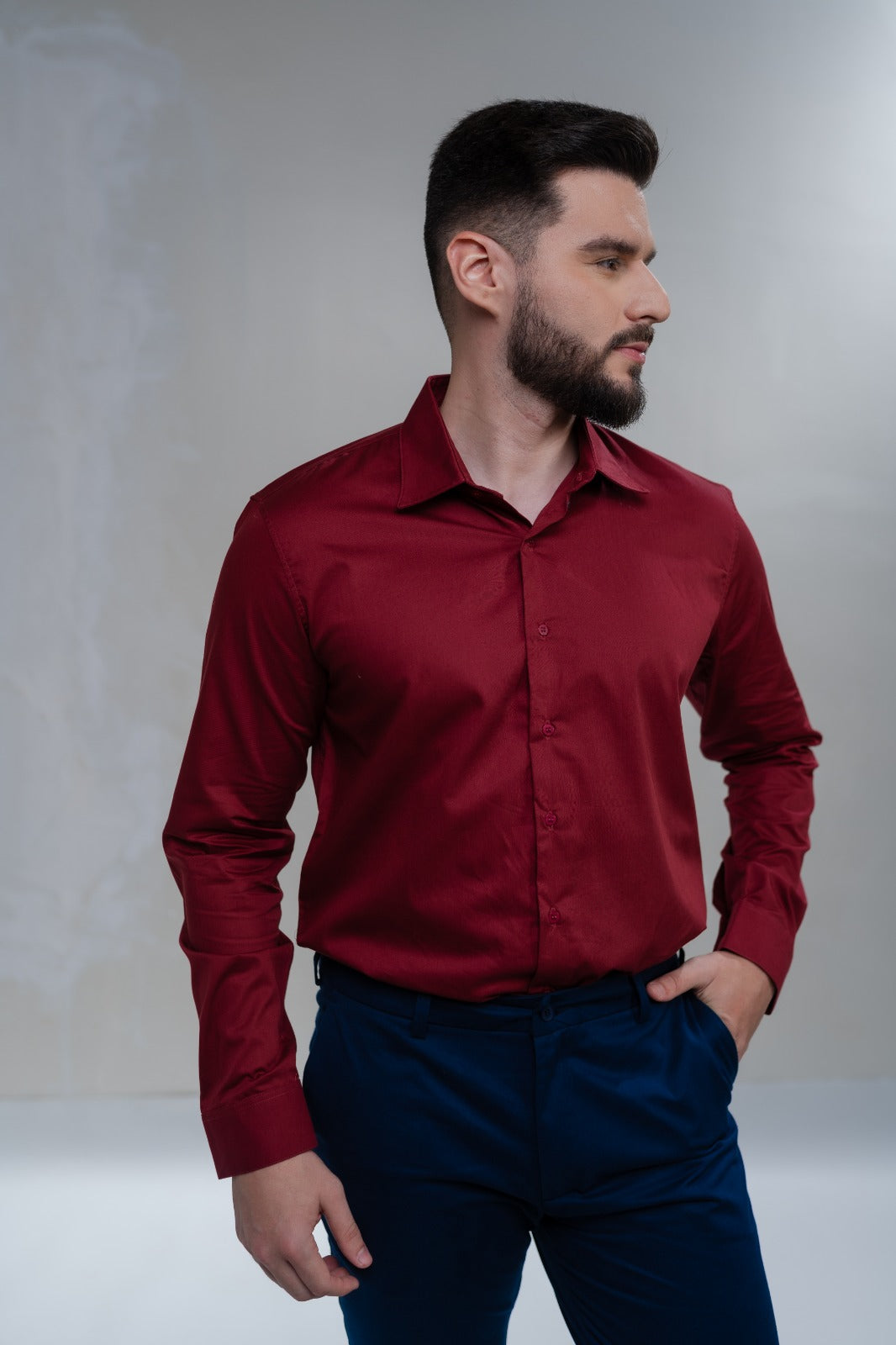 Camisa Social Slim Manga Longa