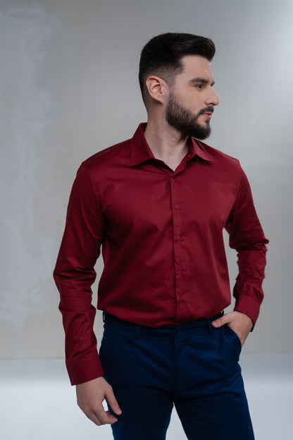Camisa Social Slim Manga Longa
