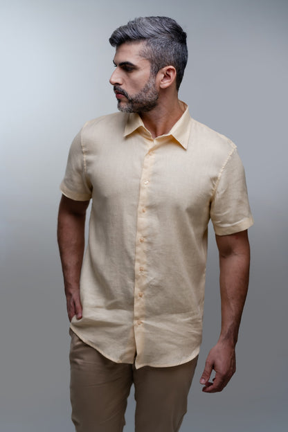Camisa Puro Linho Manga Curta