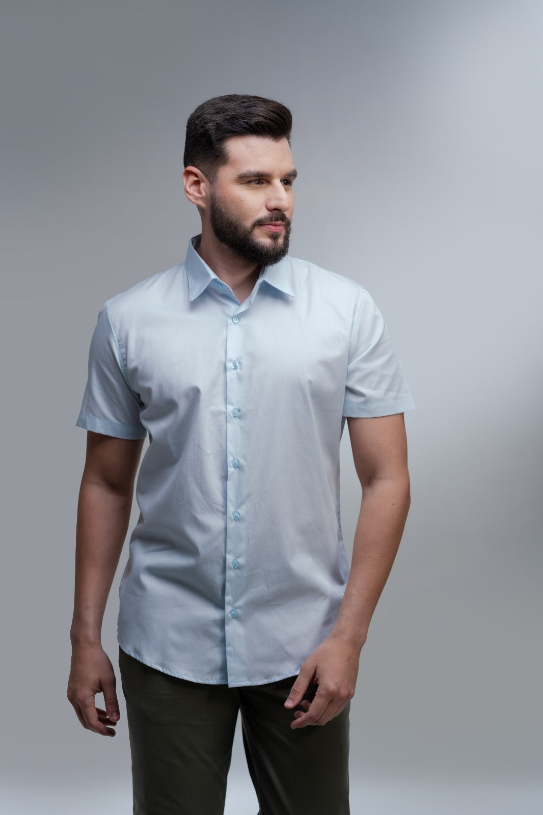 Camisa Social Slim Manga Curta