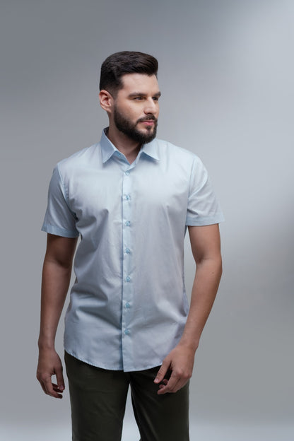 Camisa Social Slim Manga Curta