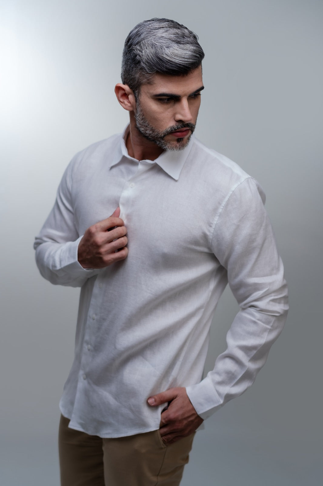 Camisa Puro Linho Manga Longa