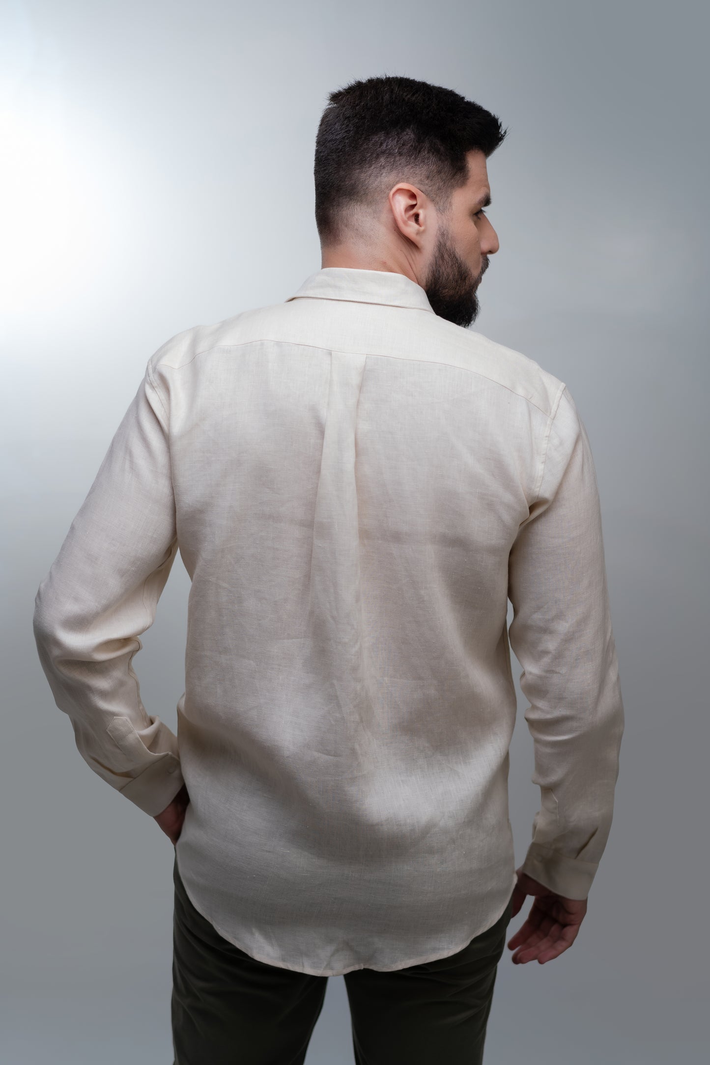 Camisa Puro Linho Manga Longa