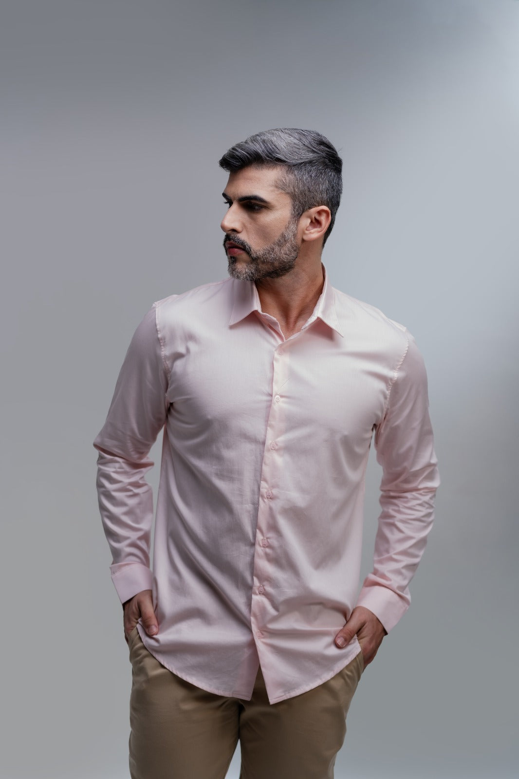 Camisa Social Slim Manga Longa