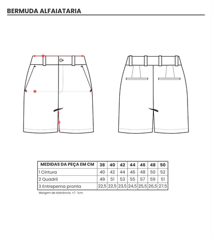 Bermuda Casual em Sarja