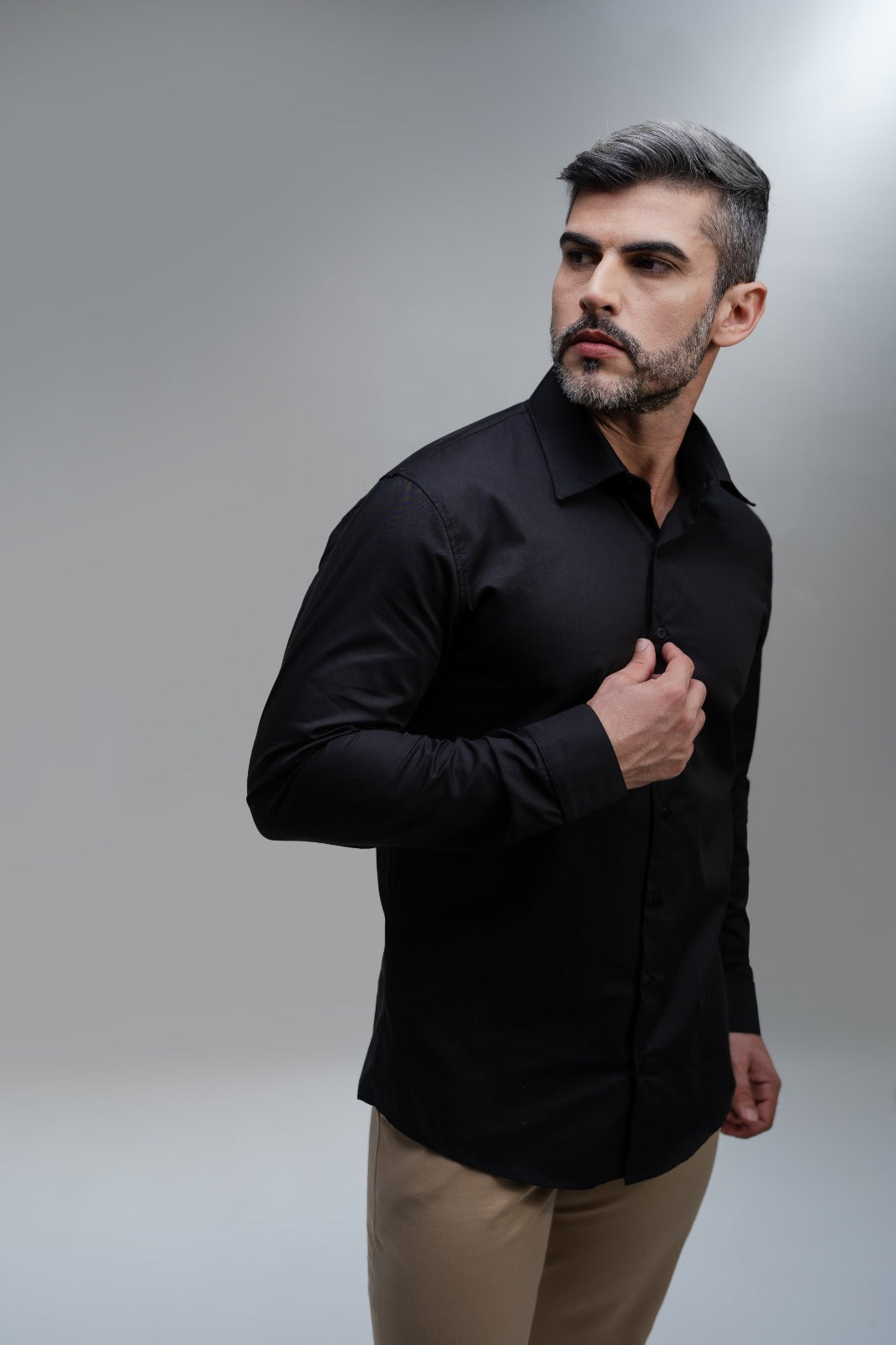 Camisa Social Slim Manga Longa